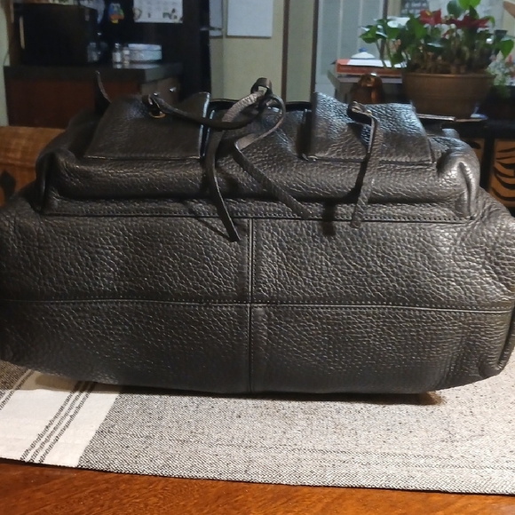 Designer Black Leather Tote Bag - Picture 7 of 16